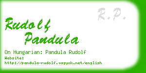 rudolf pandula business card